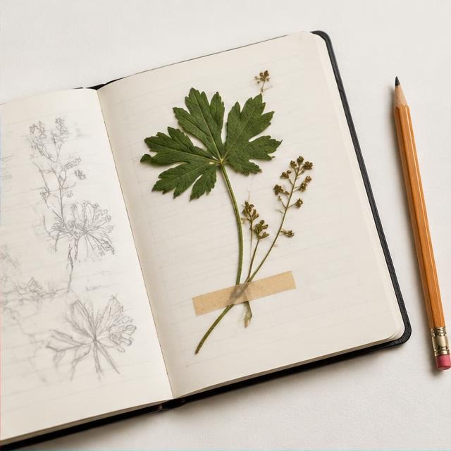A field notebook documenting natural observations