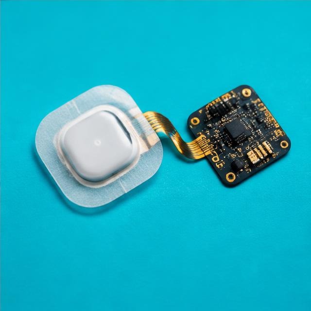 A biosensor patch and electronic circuitry
